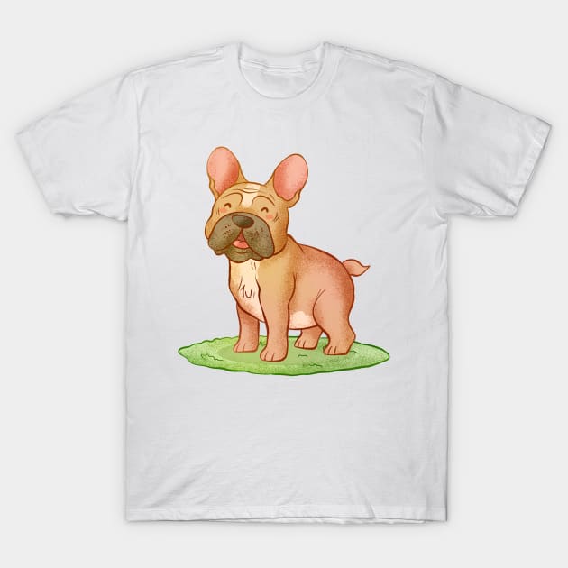 french Bulldog cartoon T-Shirt by Mako Design 